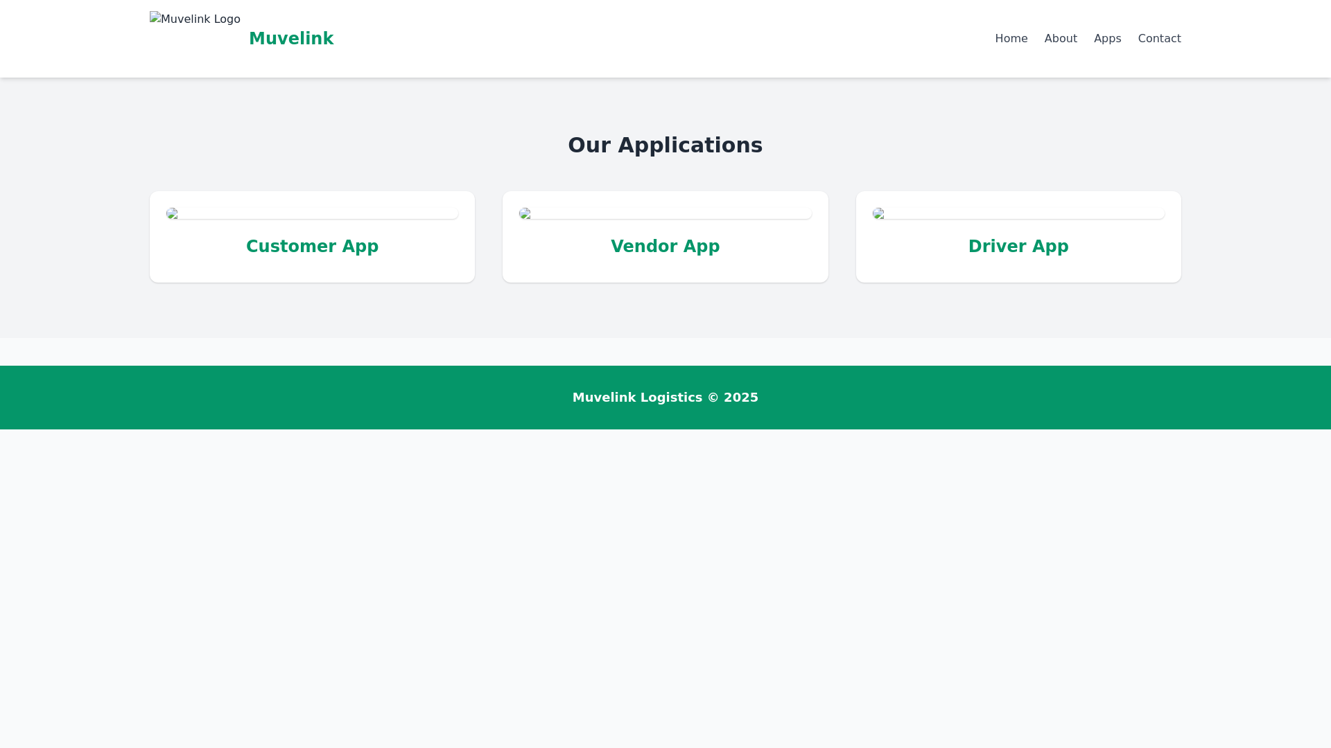 the desktop screenshot of muvelink.com